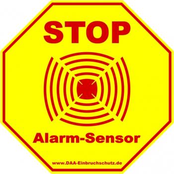 Aufkleber Stiller Alarm mit Sensor | Gelb