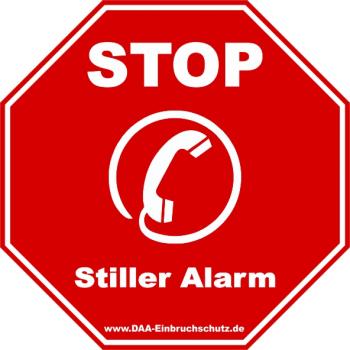Aufkleber Stiller Alarm mit Telefon | Rot