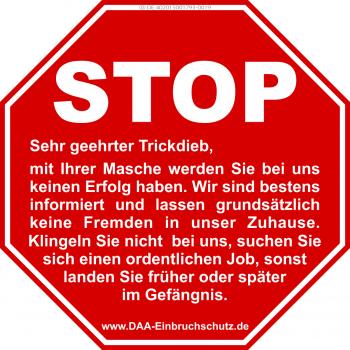 Warnschild - Stop Trickdieb 004