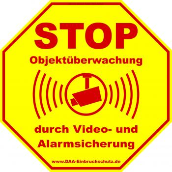 Hinweisbeschilderung - Objektüberwachung durch Video- und Alarmsicherung 006