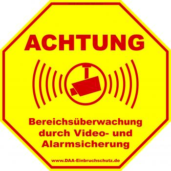 Hinweisbeschilderung - Bereichsüberwachung durch Video- und Alarmsicherung 006