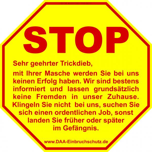 Warnschild - Stop - Aufkleber