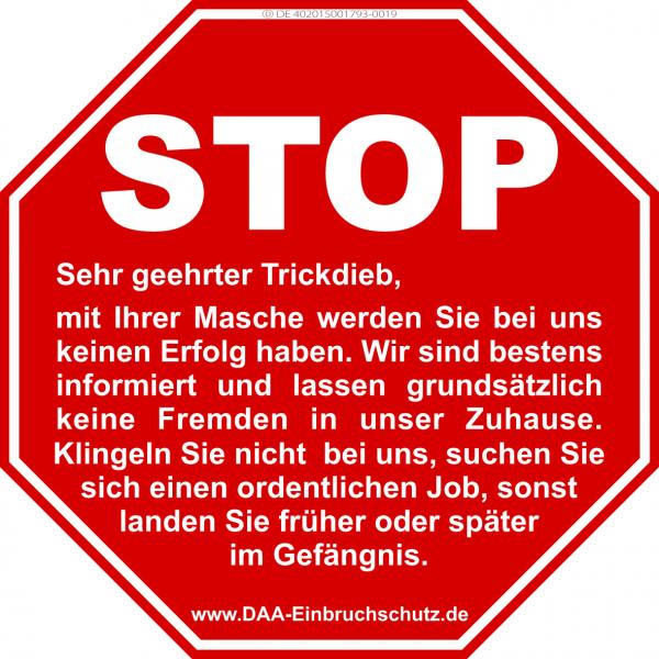 Warnschild - Stop - Aufkleber