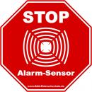 Aufkleber Stiller Alarm mit Sensor | Rot