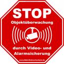 Hinweisbeschilderung - Objektüberwachung durch Video- und Alarmsicherung 005